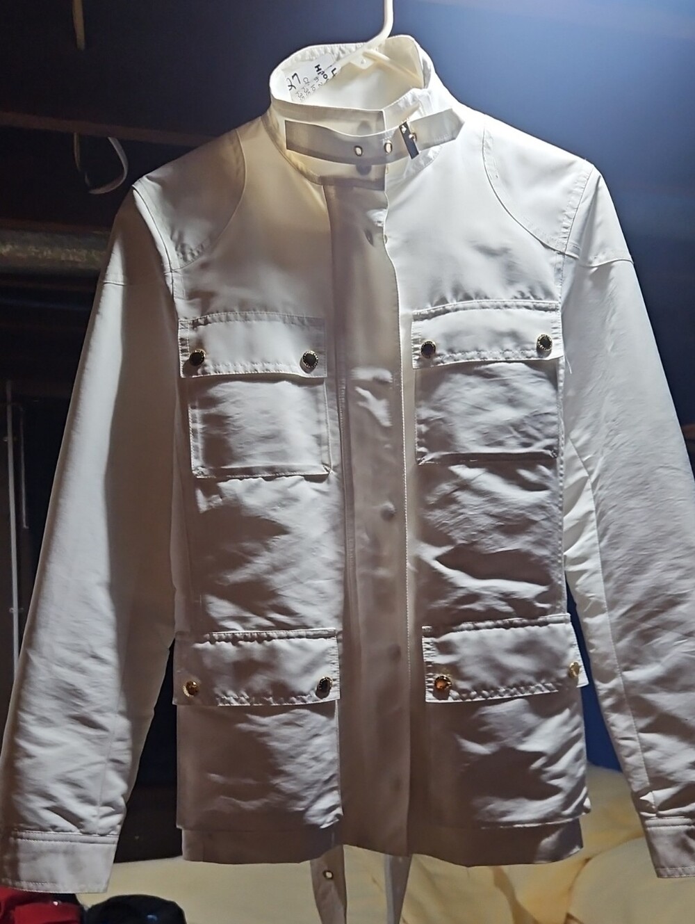 Ralph Lauren White Military-Style Field Jacket